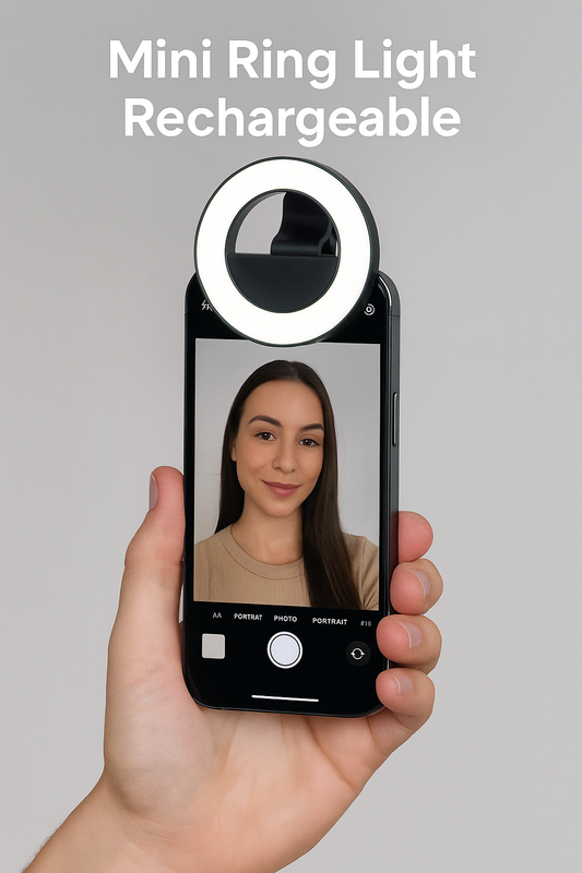 Mini Ring Light Rechargeable – Éclairage selfie sans fil
